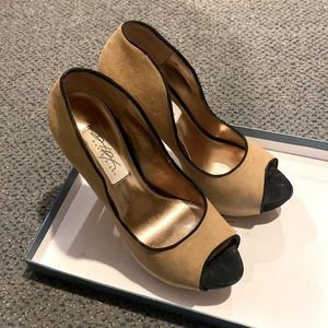 David Dixon leather platform heels